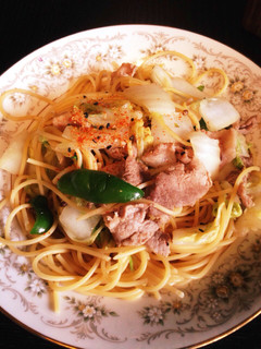 白菜大量消費に!豚と白菜のうまうまパスタ-レシピのメイン写真