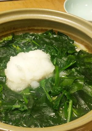 ほうれん草と豚バラのみぞれ鍋-レシピのメイン写真
