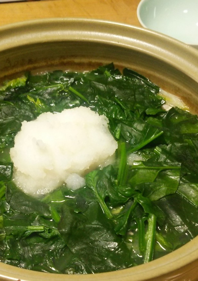 ほうれん草と豚バラのみぞれ鍋-レシピのメイン写真