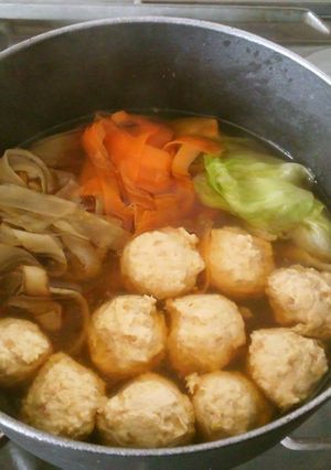 鶏団子鍋-レシピのメイン写真
