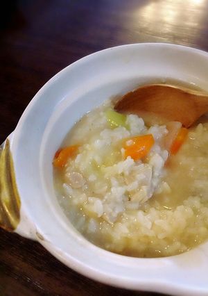 寒い日にはあったか♡雑炊　白だしを使って-レシピのメイン写真