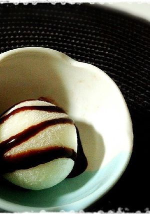 雪見だいふく＊*チョコソースをかけて♪-レシピのメイン写真