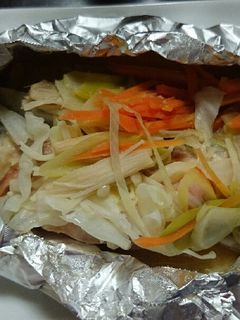 鮭の味噌バターホイル蒸し焼き-レシピのメイン写真