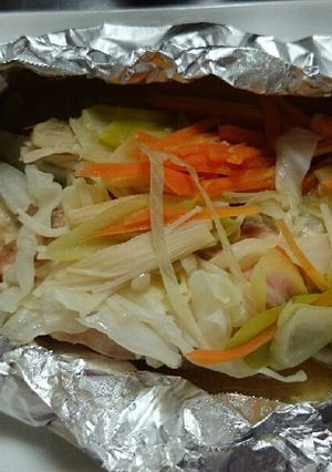 鮭の味噌バターホイル蒸し焼き-レシピのメイン写真