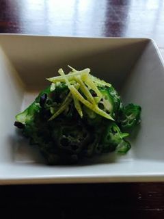 浜納豆(国産豆鼓)オクラの和え物-レシピのメイン写真