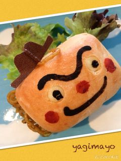 やきそばパンマン by HachiKitch 【クックパッド】 簡単おいしい