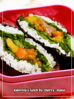 鶏肉とさつまいもの塩きんぴら★おにぎらず-レシピのメイン写真