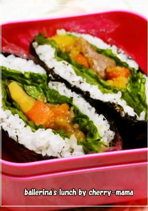 鶏肉とさつまいもの塩きんぴら★おにぎらず-レシピのメイン写真