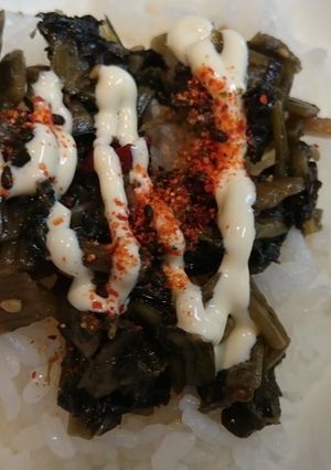 お気にいり！野沢菜油炒めの食べ方☆-レシピのメイン写真