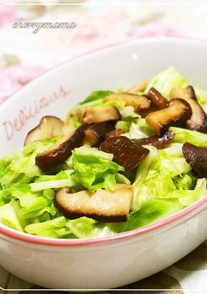 お弁当に★キャベツと椎茸のバター麺つゆ-レシピのメイン写真