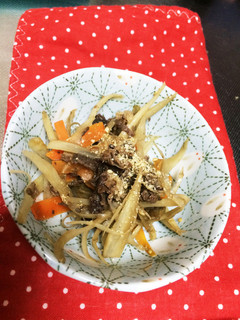 ご飯が進む☆牛こま切れきんぴらごぼう-レシピのメイン写真