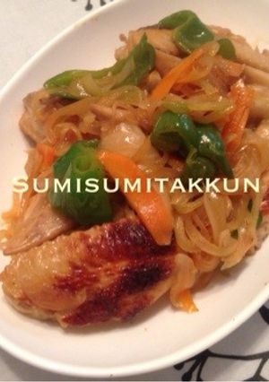 手羽先と野菜の炒め煮♪生姜風味☆-レシピのメイン写真