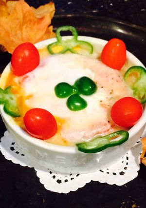 鳥そぼろでとろ玉親子丼風ココットカマン◎-レシピのメイン写真
