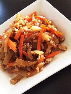 大根と鶏そぼろの甘辛炒め!-レシピのメイン写真