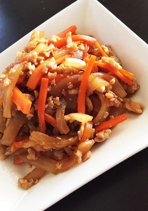 大根と鶏そぼろの甘辛炒め!-レシピのメイン写真