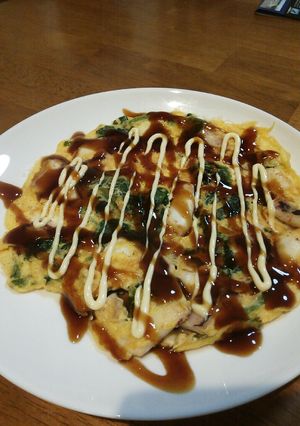 イカの玉子焼き（お好み焼ソース味）-レシピのメイン写真