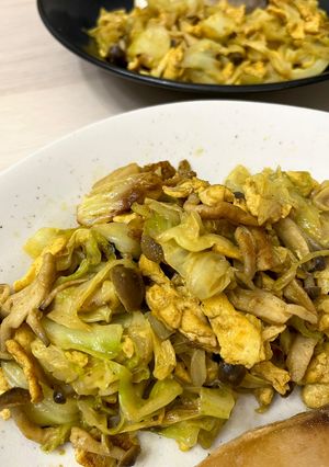 キャベ卵カレー粉炒め-レシピのメイン写真