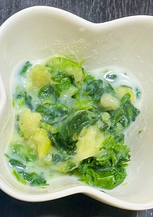 離乳食⭐︎お芋とほうれん草のクリーム和え-レシピのメイン写真