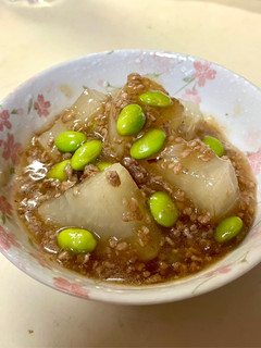 大根の枝豆挽肉餡かけ-レシピのメイン写真