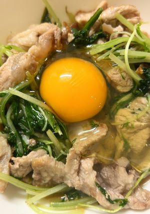 豚肉と水菜の炒め煮（すき焼き風味）-レシピのメイン写真