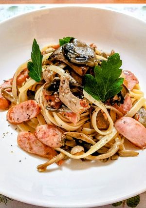 ランチに！きのことウインナーのパスタ-レシピのメイン写真