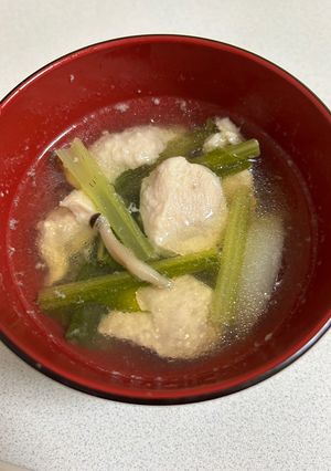 鶏むね肉とカブ、しめじのスープ-レシピのメイン写真