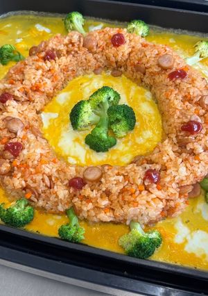 ホットプレートでまんまるオムライス-レシピのメイン写真