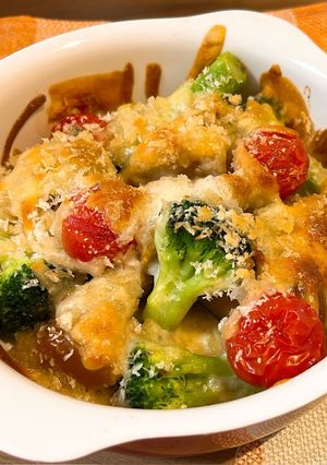 かぼちゃの煮付けリメイク！グラタン-レシピのメイン写真