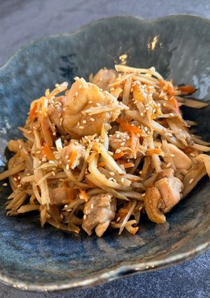 副菜◎簡単！鶏肉入りきんぴらごぼう-レシピのメイン写真