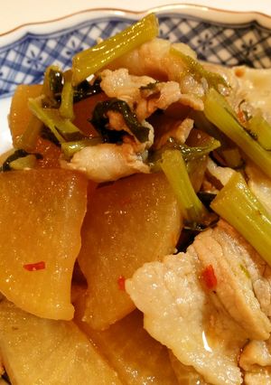 大根と豚バラの炒め煮-レシピのメイン写真