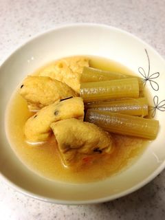 ほっこりします♪ふきとがんもの煮物-レシピのメイン写真
