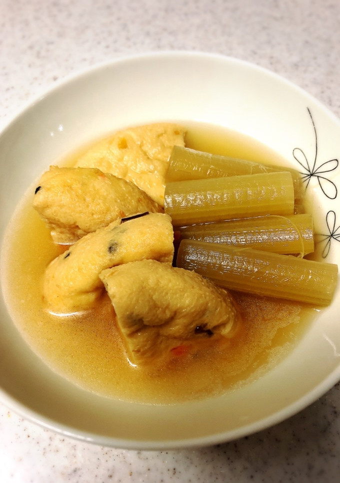 ほっこりします♪ふきとがんもの煮物-レシピのメイン写真