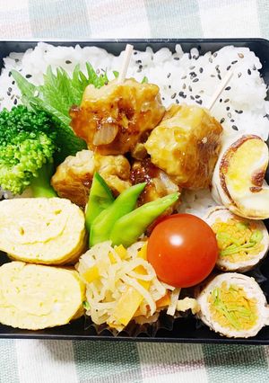 5/1ﾖｯﾁｬﾝ☆鶏つくねお弁当-レシピのメイン写真