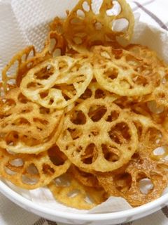 とても簡単!からあげ粉でレンコンチップス-レシピのメイン写真