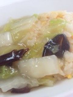 カニ炒飯の白菜あんかけ-レシピのメイン写真