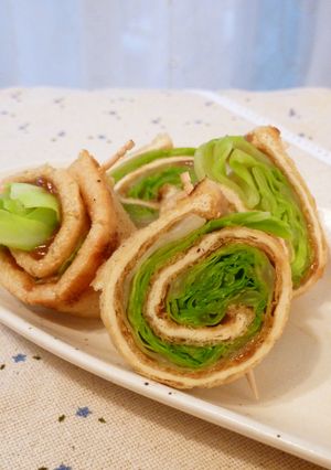 油揚げの¨ゆず胡椒味噌¨巻き-レシピのメイン写真