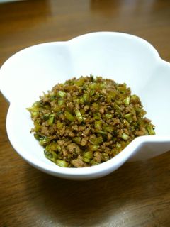 【ご飯のお供】豚ひき肉と大根葉の炒め煮♪-レシピのメイン写真