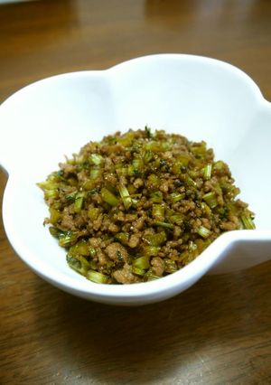 【ご飯のお供】豚ひき肉と大根葉の炒め煮♪-レシピのメイン写真