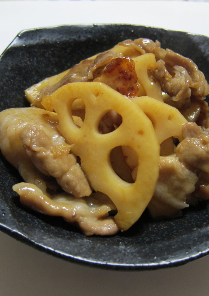 蓮根と豚肉の甘酢炒め-レシピのメイン写真