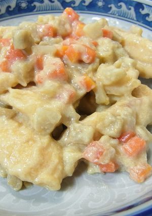 鶏胸肉の根菜味噌豆乳クリーム煮-レシピのメイン写真