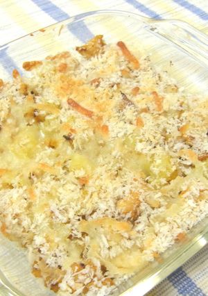 鶏ひき肉とじゃが芋のカレー風味チーズ焼き-レシピのメイン写真