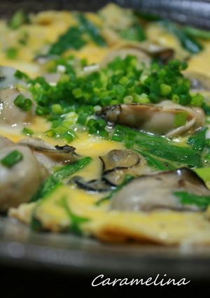 牡蠣のふっくら蒸し*にら玉とじ-レシピのメイン写真