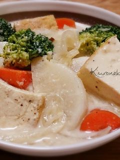 シチュー風*かぶと厚揚げの豆乳煮-レシピのメイン写真