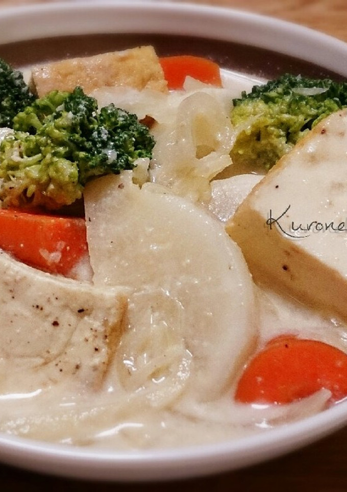 シチュー風＊かぶと厚揚げの豆乳煮-レシピのメイン写真