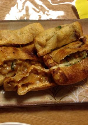 納豆・チーズのおあげさん包み焼き 2種-レシピのメイン写真