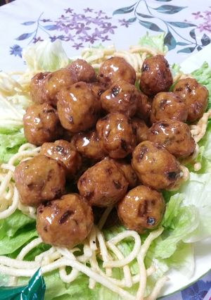 高野豆腐でボリュームアップ肉団子☆-レシピのメイン写真