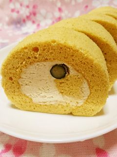 祝話題!きな粉の和風シフォンロールケーキ-レシピのメイン写真