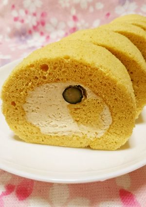 祝話題！きな粉の和風シフォンロールケーキ-レシピのメイン写真