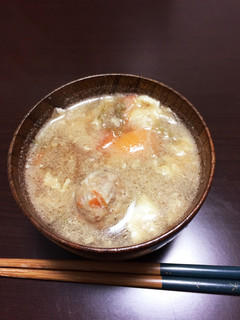 かんたん!野菜たっぷり鶏だんご汁-レシピのメイン写真