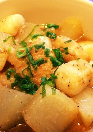 余った大根と里芋で鶏肉の味噌煮♪-レシピのメイン写真